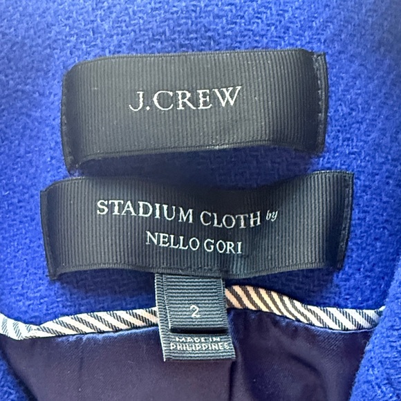 J. Crew Women's Cobalt Blue Peacoat with Gold Buttons - Picture 5 of 6